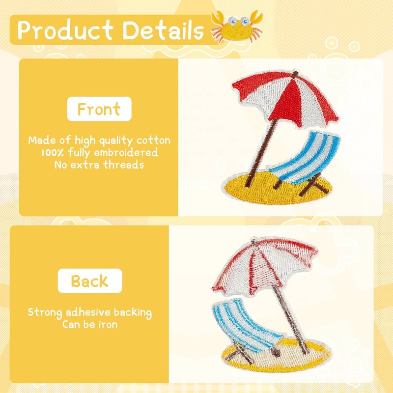 RF-patch 33 Pcs Summer Iron on Patches, Embroidered Summer Iron on/Sew on Patches for Clothes, Hats, Dress, Backpacks - Image 4